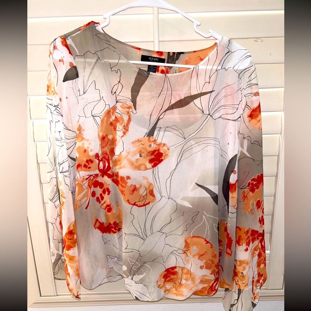Alfani blouse for women size L petite